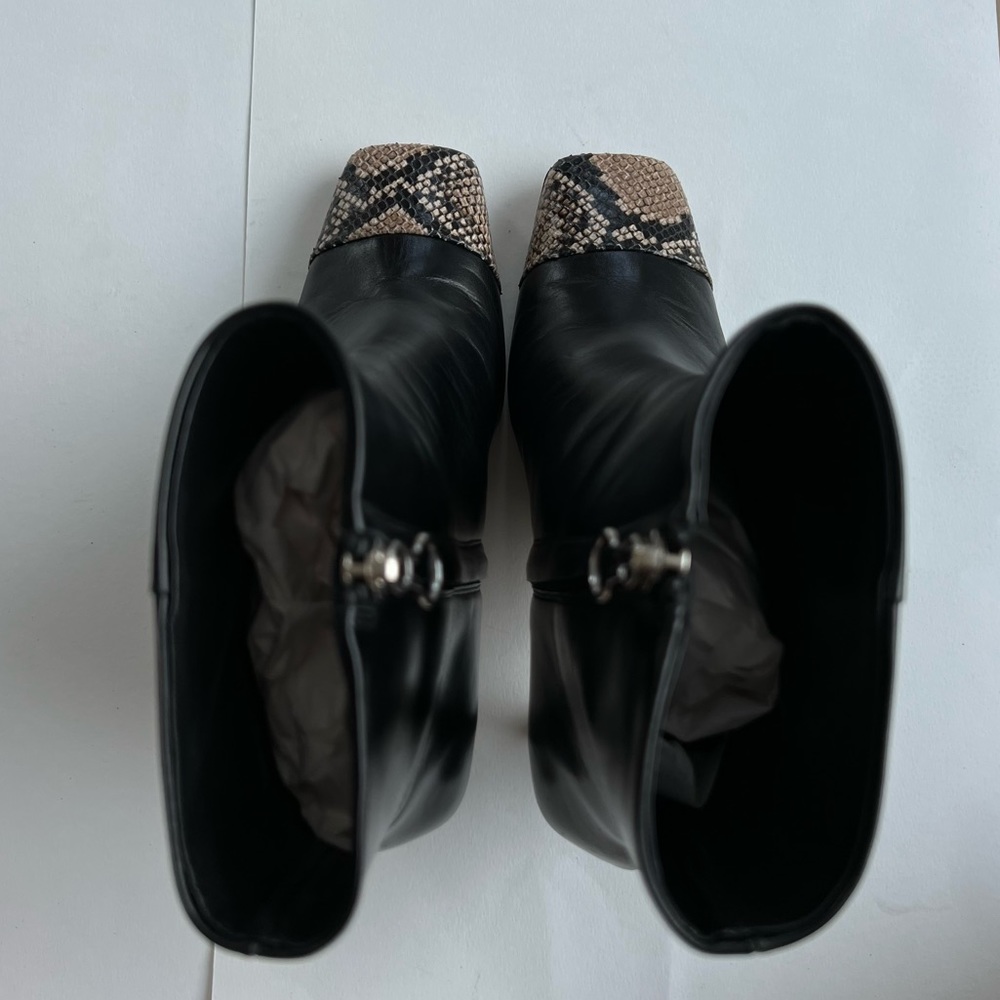 Aeyde Belle Snake-effect And Smooth Leather US9 Black like New - Picture 8 of 9